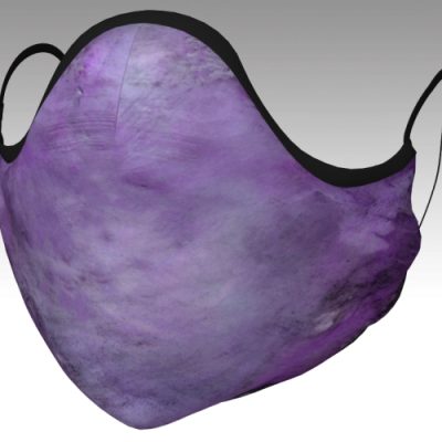 Purple Cotton Reusable Face Mask Covering front view