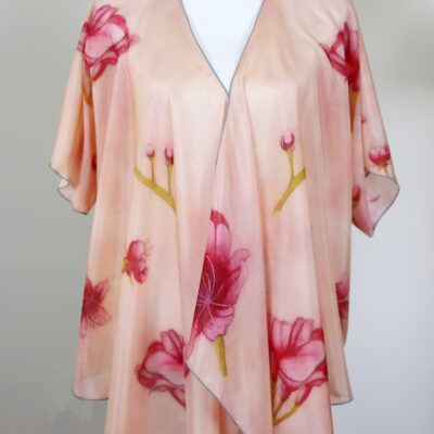 Cherry Blossom Draped Kimono front view