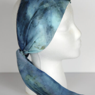 Blue Medulli Head Scarf 10 x 45 side view