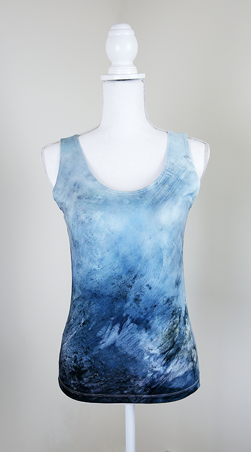 Blue Medulli Slim Fit Tank Top front view